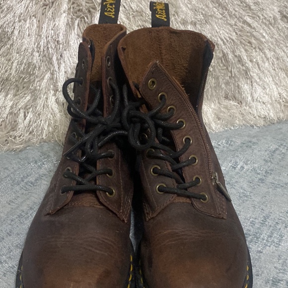 Brown Leather Zip Up Doc Marten’s - Picture 7 of 8